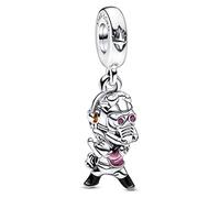 Pandora Pendentif Star Lord Marvel argent sterling zircones cubiques rouges émail rouge/noir/orange