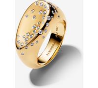 Pandora Chevalière Bombée Ovale Sertie Dorée 56