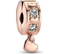 Pandora Clips Charm 782253C01 Infinite Hearts Sparkling métal 14kt rose doré Moments