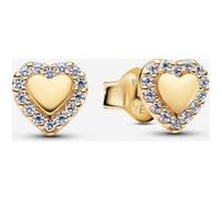 Pandora Clous d’Oreilles Cœur Halo Dorés one size