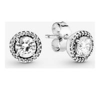 Pandora Clous d’oreilles rond scintillant Argent Massif one size