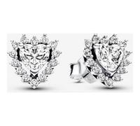 Pandora Clous d'Oreilles Cœur Halo Scintillant Argent Massif one size