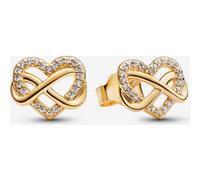 Pandora Clous d'Oreilles Cœur Infini Scintillants Métal doré à l'Or 14 carats one size