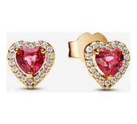 Pandora Clous d'Oreilles Cœurs Surélevés Métal doré à l'Or 14 carats one size