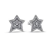 Pandora Clous d'Oreilles Étoile Asymétrique Céleste
