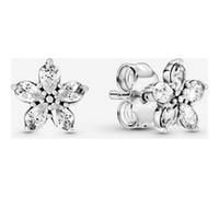 Pandora Clous d'Oreilles Flocon de Neige Scintillant Argent Massif one size