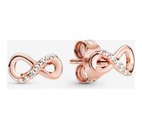 Pandora Clous d'Oreilles Infini Scintillants Métal doré à l'Or Rose 14 carats one size