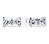Pandora Clous d'Oreilles Nœud Scintillant Argent Massif one size