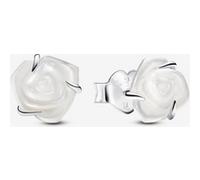 Pandora Clous d'Oreilles Rose Blanche en Fleur Argent Massif one size