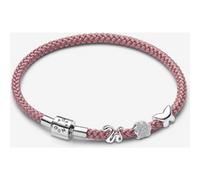 Pandora Coffret Cadeau Bracelet Cordon Rose avec Mini Charms Serpent, Empreinte Texturée et Papillon one size