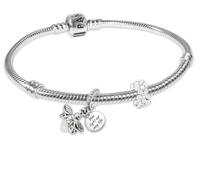PANDORA Coffret cadeau bracelet en argent pour femme « Luciole et Marguerite » avec bracelet et pendentifs à breloques, une jolie idée cadeau, bijou moderne 68633 18 cm