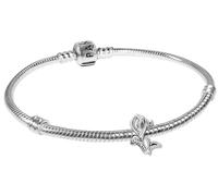 PANDORA Coffret de démarrage pour bracelet femme en argent, lot, motif tulipe, bijou assorti, bracelet avec breloque, cadeau romantique 21769 20 cm