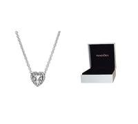 Pandora Collar 398425C01-45 Plata primera ley Mujer Corazón en relieve & Boîte à Bijoux -PAU994SW