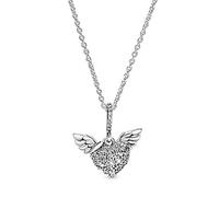 PANDORA Collier 398505C01-45 Ailes d'ange scintillantes en argent sterling pour femmes