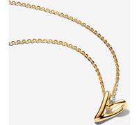 Pandora Collier avec Pendentif Cœur Organique Doré Petit modèle 45 cm