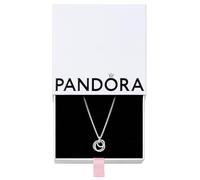 Pandora Collier Cercles en argent sterling avec pendentif en zircones cubiques transparentes, 60