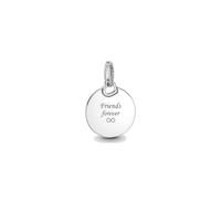 PANDORA Collier Engravable Round Sterling Silver Pendant 398610C00 Marque, taille unique, Métal, Pas de gemme