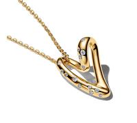 Pandora Collier Femme Cœur Doré Avec Pierres Ancre 364669C01-60