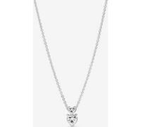 Pandora Collier Pendentif Cœur Double Scintillant
