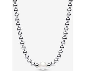 Pandora Collier Perle de Culture d'Eau Douce Traitée & Détails Sertis Grain 45 cm