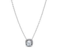 Pandora Collier pendentif Halo carré scintillant 393560C02-45 45 cm