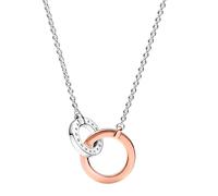 Pandora Colliers Collier de cercles entrelacés bicolores Signature Pandora 382778C01