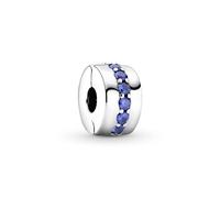 PANDORA Clip bleu pailleté 791972C01 argent femme