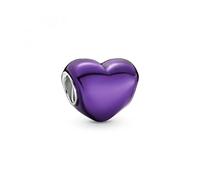 Pandora Colours Charm Cœur en argent sterling, émail violet