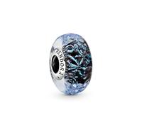 Pandora Colours Charm Vague en argent sterling avec verre de Murano irisé et bleu foncé