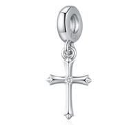 Pandora Croix Charm 925 Argent Sterling Cross Perle Chrétien Charms catholique pour Bracelet Pendentif Bijoux Religieux Cadeaux pour Femmes