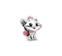 Pandora Charm Disney Marie en argent sterling, émail noir et rose