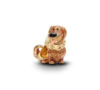 Pandora Breloque Dug Disney-Pixar 764472C01 - Plaqué or 14 ct, gravée 'I Love You et Squirrel'