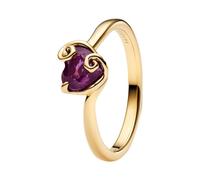 PANDORA Disney The Nightmare Before Christmas Sally 164734C01 Bague en forme de cœur plaqué or 14 carats et cristal violet Taille 50