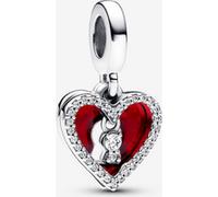 Pandora Double Charm Pendant Cœur Rouge & Serrure