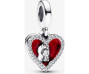 Pandora Double Charm Pendant Cœur Rouge & Serrure one size