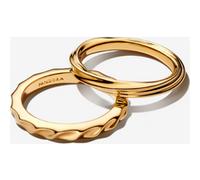 Pandora Ensemble de Bagues Ondulées & Torsadées one size