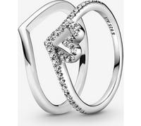 Pandora Ensemble de Bagues scintillantes Argent Massif one size