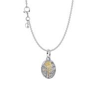 PANDORA Ensemble de bijoux pour femme : collier avec pendentif rose bicolore, argent sterling 925, idée cadeau élégante 21017
