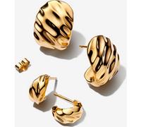 Pandora Ensemble de Boucles d’Oreilles Ondulées one size