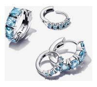 Pandora Ensemble de Boucles d'Oreilles Bleues Scintillantes one size