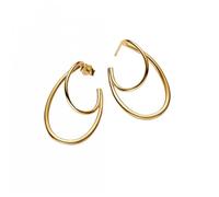 Pandora Essence 263870C00 Boucles d'oreilles créoles doubles en argent sterling plaqué or 14 carats