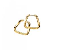 Pandora Essence 263876C00 Boucles d'oreilles créoles en forme de triangle torsadé en argent sterling plaqué or 14 carats