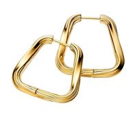 Pandora Essence 263876C00 Boucles d'oreilles créoles en forme de triangle torsadé en argent sterling plaqué or 14 carats