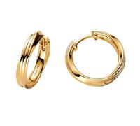 Pandora Essence 263878C00 Boucles d'oreilles créoles torsadées en argent sterling plaqué or 14 carats