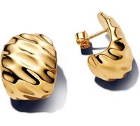 Pandora Essence 263879C00 Boucles d'oreilles créoles en argent sterling plaqué or 14 carats