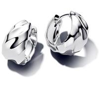 Pandora Essence 293874C00 Boucles d'oreilles créoles ondulées en argent sterling