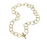 Pandora Essence 363881C00-45 Chaîne à maillons organiques en argent sterling plaqué or 14 carats, taille : 45 cm, 363881C00-45