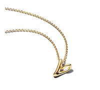 Pandora Essence 364360C00-45 Collier avec Pendentif en Forme de cœur Organique en Argent Sterling et Alliage plaqué Or 14 carats Taille 45 cm