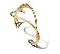 PANDORA Essence 563808C00-1 Bracelet en forme de cœur organique en argent sterling avec alliage plaqué or, taille : 17 cm, 17cm, Argent sterling, Pas de gemme