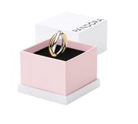 Pandora Essence Bagues entrelacées en argent sterling et en métal plaqué or 14 carats, taille 50